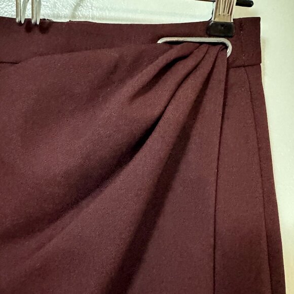 Reiss Freya Tailored Pencil Skirt Wool Berry Maroon Burgundy Women's Size 2 - Picture 11 of 13